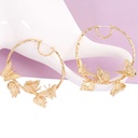 Golden Butterfly Enamel Earrings Jewelry Stud Earrings