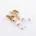 Golden Further Ballet Girl Enamel Earrings Jewelry Stud Clip Earrings