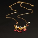 Fruit Series Orange Zircon Short Chain Necklace