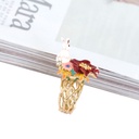 Golden Further Ballet Girl Enamel Earrings Jewelry Stud Clip Earrings