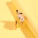 Hand Painted Enamel Adjustable Unicorn and Star Rings Set Jewelry