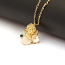 Hand Painted Enamel Flower Set Diamond Ring