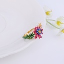 Hand Painted Enamel Glaze Colares Femininos Black Peal Kolye Pink Flower Necklace