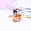 Hand Painted Enamel Glaze Flower Necklace Sweater Chain