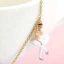 Ballet Girl Shoes Further Gold Plated Jewelry Enamel Bracelet