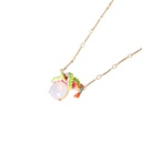 Hand Painted Enamel Glaze Little Red Cat Cute Individual Long Necklace