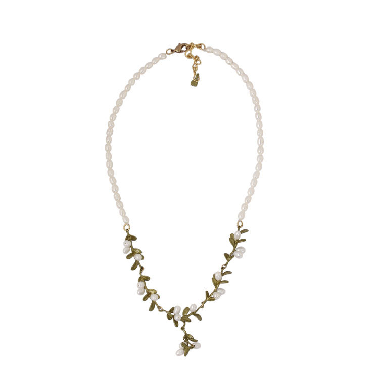 Black Poppy Flower Fruit Series Necklace
