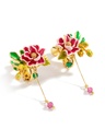 Hand Painted Enamel Glaze Tulip Brooch