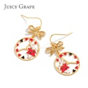 Hand Painted Enamel Glaze White Flower Necklace Jewelry