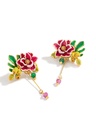 Hand Painted Enamel Glaze White Flower Necklace Jewelry