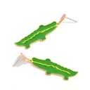 Hand Painted Enamel Glazed Cherry Sea Anemone Flower Imitation Gem Earrings