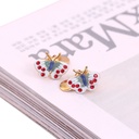 Butterfly Enamel Earrings Jewelry Stud Earrings