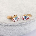 Bloom Peony Bird Gradient Colorful Stone Inlay Ring For Woman Adjustable Size