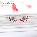 Bloom Peony Bird Gradient Colorful Stone Inlay Ring For Woman Adjustable Size