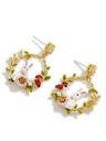 Hand Painted Enamel Glazed Elf Monster Asymmetric Earrings 925 Silver Needle