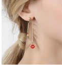 Hand Painted Enamel Glazed Jellyfish Chain Tassel Open Cuff Adjustable Ring Gold Plated