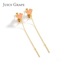 Leopard Red Crystal Enamel Earrings Jewelry Stud Earrings