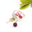 Lily of the Valley Flowers Long Tassel 925 Silver Enamel Earrings Jewelry Stud Earrings