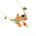 Hand Painted Enamel Mix Color Monkey Gold Choker animal Necklaces