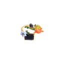 Medusa Inlaid Gemstone Gold Plated Copper Stud Earrings 925 Silver Needle