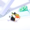 Mermaid Enamel Earrings Jewelry Stud Hook Earrings