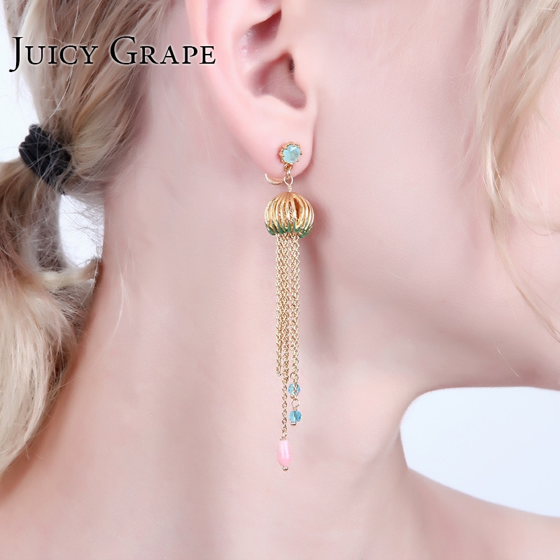 Mouse Numpkin Crystal Shoes Enamel Earring Stud Clip Earring