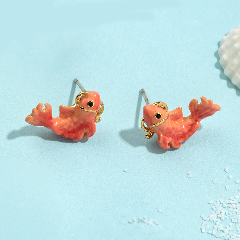 Monkey Enamel Earrings Jewelry Stud Earrings