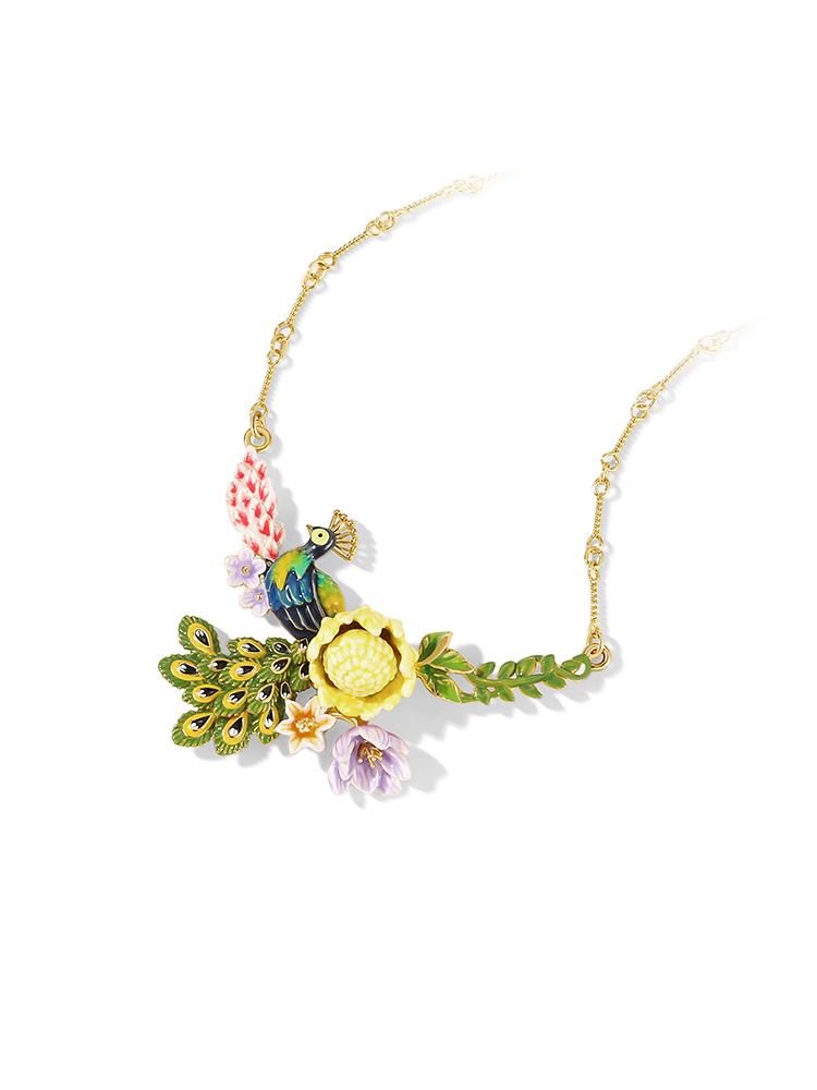 Multi-color Flower Pearl Gold Plated Jewelry Enamel Bracelet