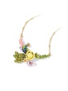 Multi-color Flower Pearl Gold Plated Jewelry Enamel Bracelet