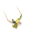 Multi-color Flower Pearl Gold Plated Jewelry Enamel Bracelet
