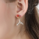 Multi-color Mushroom Ladybug Enamel Earrings Jewelry Stud Clip Hook Earrings