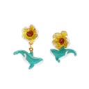 Multi-color Mushroom Ladybug Enamel Earrings Jewelry Stud Clip Hook Earrings