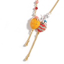 Rabbit Balloon Tassel Enamel Necklace