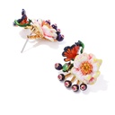 Parrot Flower Cristal Colorful Luxury Enamel Ring