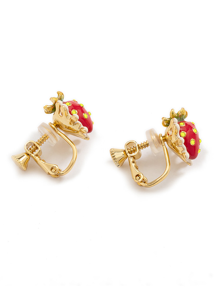 Pearl Bird Enamel Earrings Jewelry Stud Clip Earrings