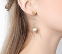 Juicy Grape Enamel Glazed Cute Rabbit Long Stud Earrings Gold Plated