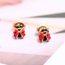 Ladybug Enamel Earrings Jewelry Stud Earrings