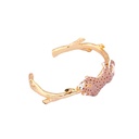 Pink Flower Crystal Enamel Earrings Jewelry Stud Earrings