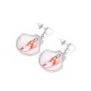 Pink Unicorn Enamel Earrings Jewelry Stud Clip Earrings