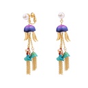 Pink Unicorn Enamel Earrings Jewelry Stud Clip Earrings