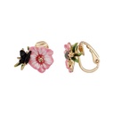 Plant Series Colored Daisy Flower Necklace Green Leaf Set Sapphire Clavicle Chain
