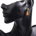 Poker Long Pendant Hand Painted Enamel Stud Earrings