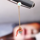 Poker Long Pendant Hand Painted Enamel Stud Earrings
