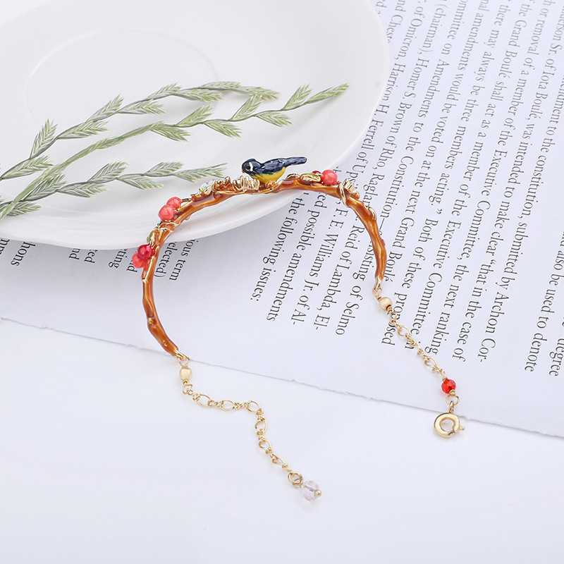 Rabbit Calliopsis Alice Series France Style Enamel Bracelet