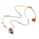 Rabbit Flower Tassel Enamel Earrings Jewelry Stud Clip Earrings