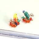 Rabbit Long Tassel Enamel Earrings Jewelry Stud Earrings