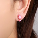 Pearl Bird Enamel Earrings Jewelry Stud Clip Earrings