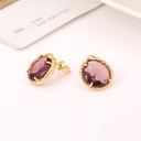 Red Heart Queen Magic Wand Asymmetry Enamel Earrings Jewelry Stud Earrings