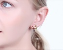 Red Mouse Earring for Chinese Zodiac Mouse Year 2020 Pure Silver Stud Earring