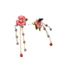 Red Mouse for Chinese Zodiac Mouse Year 2020 Stud Earrings 925 Silver Needle